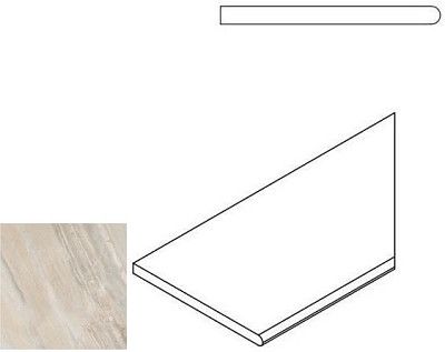 Бортик правый закругленный White Bordo Round Dx 620090000202 (30x60)