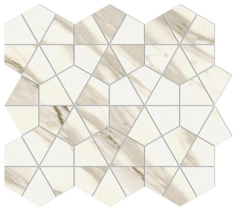 Мозаика Marvel Meraviglia Calacatta Bernini Hexagon Lapp. AJQZ (40.3x46.6)