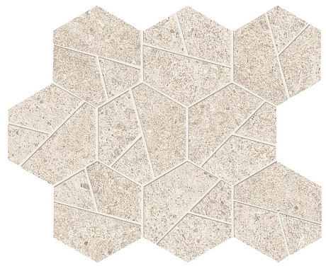 Мозаика Boost Stone White Mosaico Hex (25.28.5) A67I