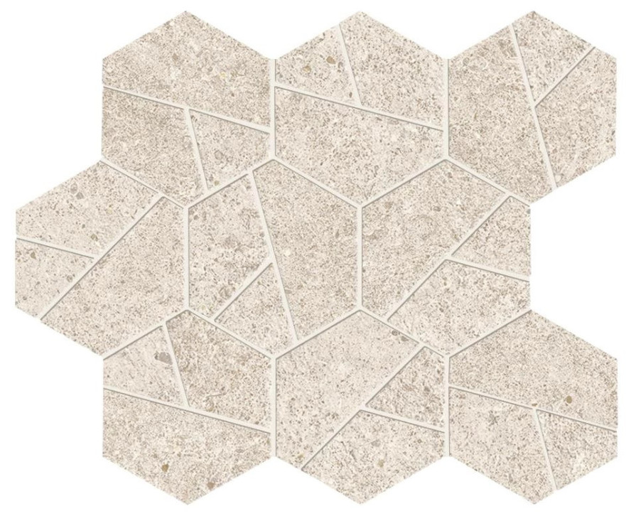 Мозаика Boost Stone White Mosaico Hex (25.28.5) A67I A67I