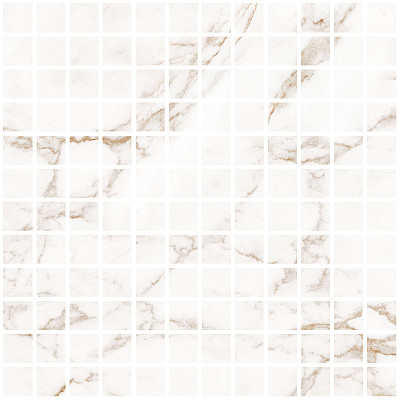Мозаика Blanc Statuario Gold Mosaic 25 Soft (30x30) LV10634