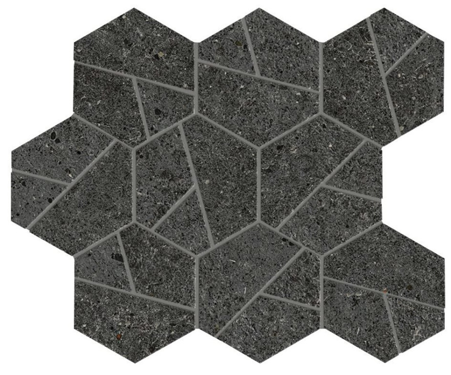 Мозаика Boost Stone Tarmac Mosaico Hex (25.28.5) A7C2 A7C2