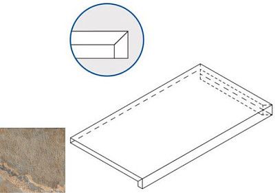 Ступень угловая правая Dark X2 Scalino Angolare Dx 620070000698 (33x60)