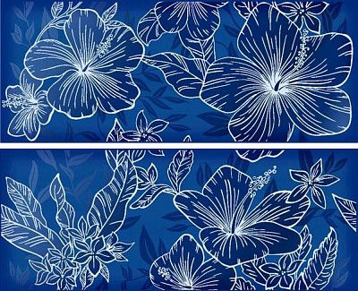 Панно Elissa Fiore Blu (40.2x50.5) 908296