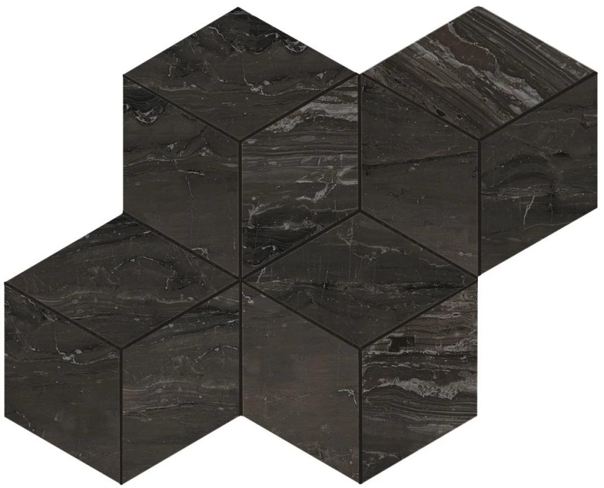 Мозаика Marvel Absolute Brown Mos. Esagono Lapp. (30x35) AEPL AEPL