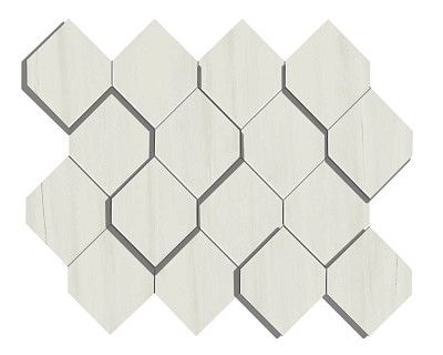 Мозаика Marvel Bianco Dol. Mosaico Esagono 3D (28.2X35.3) AS36
