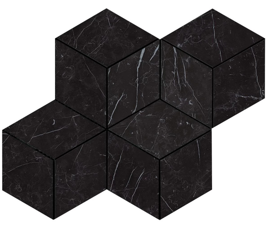Мозаика Marvel Nero Marquina Mosaico Esag. Lapp. (30x35) AS2K AS2K