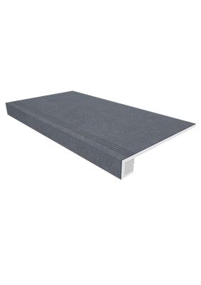 Комплект (Ступень LN04 (33x120) непол. (прямоугол. бортик) с насечками + подступенок (14,5x120)