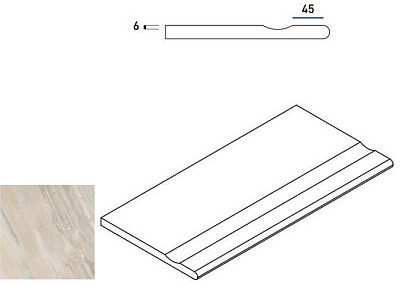 Бортик с выемкой закругленный White Bordo Svasato Round 620090000198 (30x60)