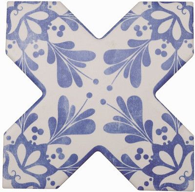Керамогранит BECOLORS CROSSDEC. STENCIL ELECTRIC BLUE (13.25x13.25) CV67391