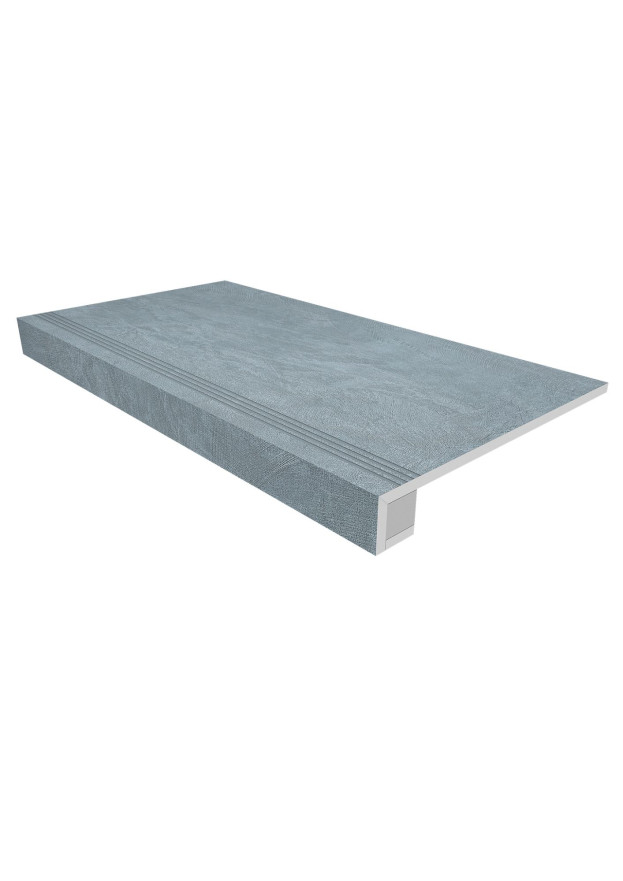 Комплект (Ступень SR02 (33x120) непол. (прямоугол. бортик) с насечками + подступенок (14,5x120) SR 02