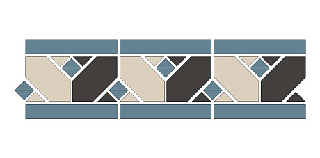 Бордюр YORK BLUE (42.2x12.2)