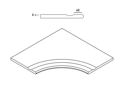 Grigio Bordo Svasato Angolare Round 30 620090000694 (60x60)