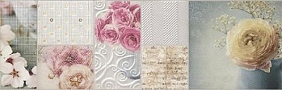 Декор Decorado Angie A Blanco 25х75