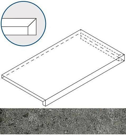 Grey X2 Scalino (33X60) Angolare Dx 620070001074