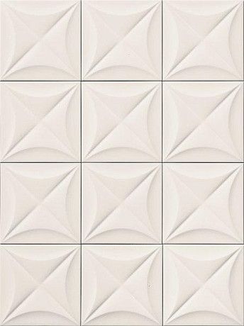 Настенная плитка 4D Flower White (20x20) E063