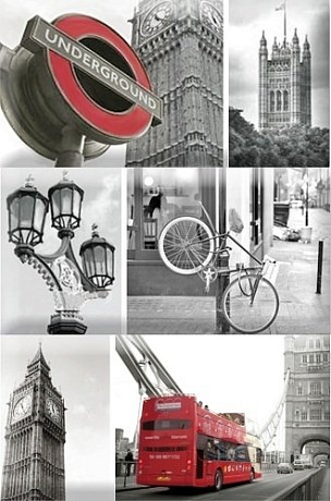 Керамическая плитка Composicion London Calling D (15х22.5)