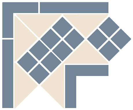 Угол Corner LISBON 1 Strip Special 11, 16 (21,6х21,6х15,1) Blue/White V-LISBON-C1S/1C