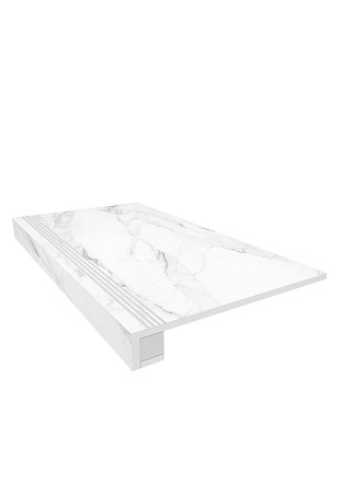 Комплект (Ступень SM01 (33x120) непол. (прямоугол. бортик) с насечками + подступенок (14,5x120)