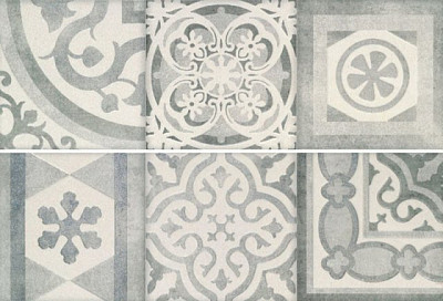 Декор Ros. 9512Composicion retro II gris (30x90)