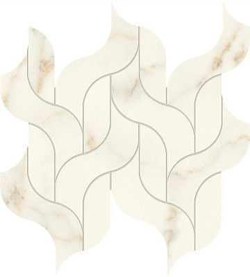 Мозаика Marvel Calacatta Apuano Mosaico Waterfall Lappato (30.5x27.7) AF8R