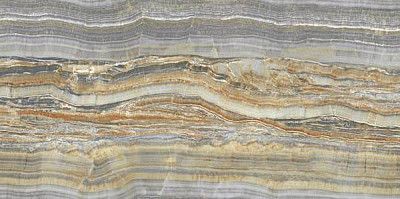 Керамогранит Ultra Onici GREY ONYX VEIN Cut Luc. Shiny (150х75) 6mm UO6L157557