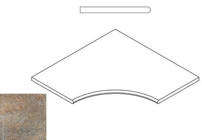 Бортик угловой закругленный Emerald Bordo Angolare Round 30 620090000259 (60x60)