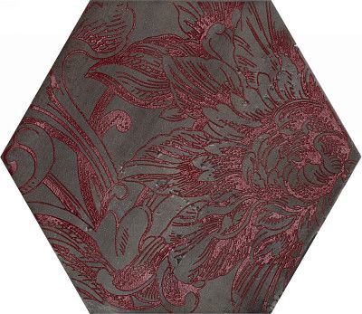 Декор Esagona Fuori damasco Rosso S/6 (24x27.7) 1073737