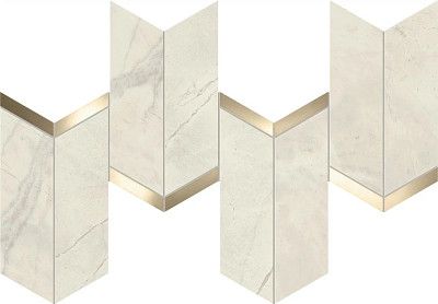 Мозаика Marvel Calacatta Perla Mosaico Chevron Lappato (19.2x46.3) AF8Y