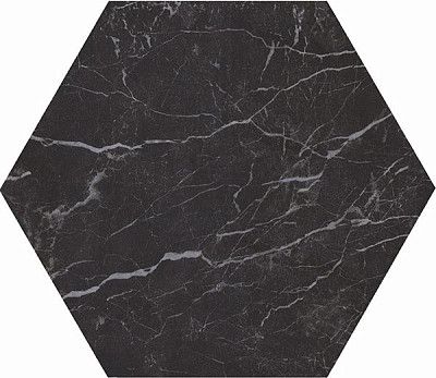 Керамогранит Cp Marmoker Nero Creta Lucido ottagono (59x59)