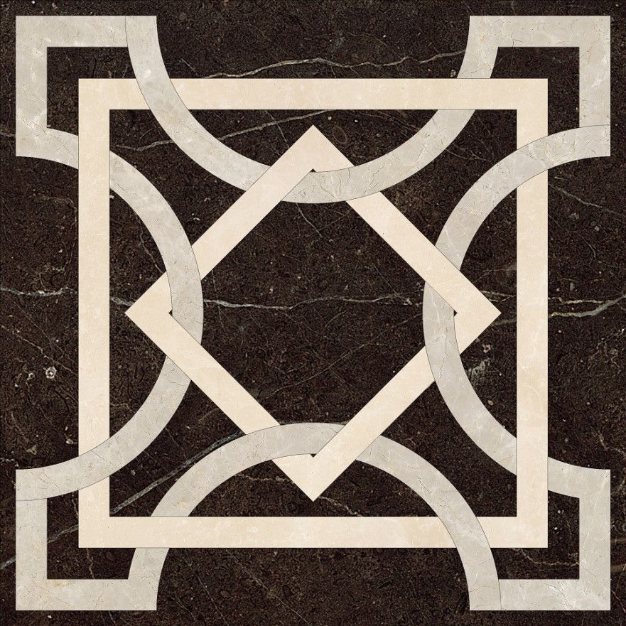 Керамогранит 33 Classic Magic Tile (Brandenburg Black) (60x60) PJG-CLASSIC33 PJG-CLASSIC33