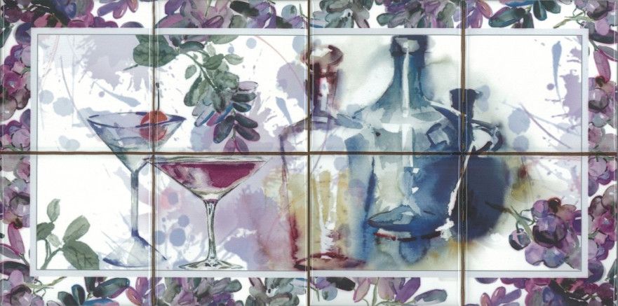 Декор Composicion Acuarela Vino (20x40) ABC0000135