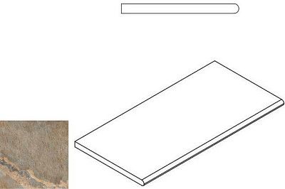 Бортик закругленный Dark Bordo Round 620090000215 (30x60)