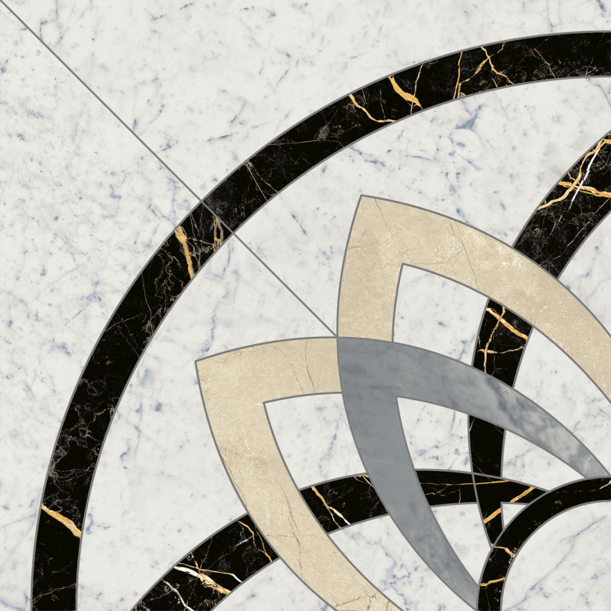 Декор Charme Extra Carrara Rosone 60 Angolo 620120000076 (60x60) 620120000076