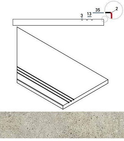Cloud Bordo Grip Sx 620090000625 (30x60)