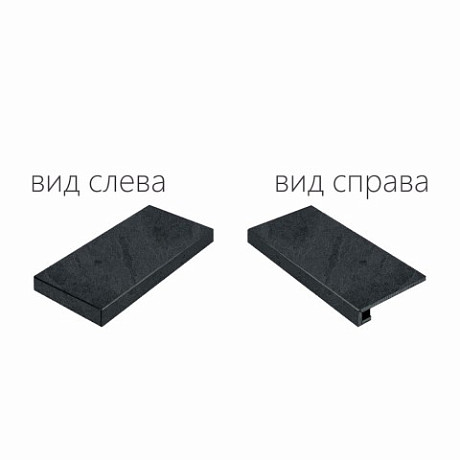 Ступень угловая левая Materia Titanio Scalino Angolare Sx 620070001481 (33x80)