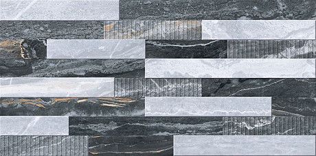 Керамогранит Bergamo 3D Микс Декор xолодная гамма ЛПР (30x60) K946622LPR