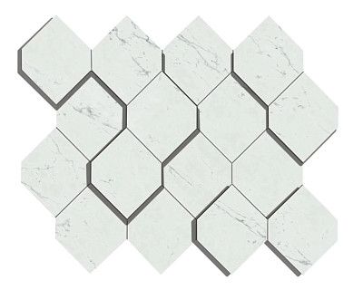 Мозаика Marvel Carrara Pure Mosaico Esagono 3D (28.2X35.3) AS4A