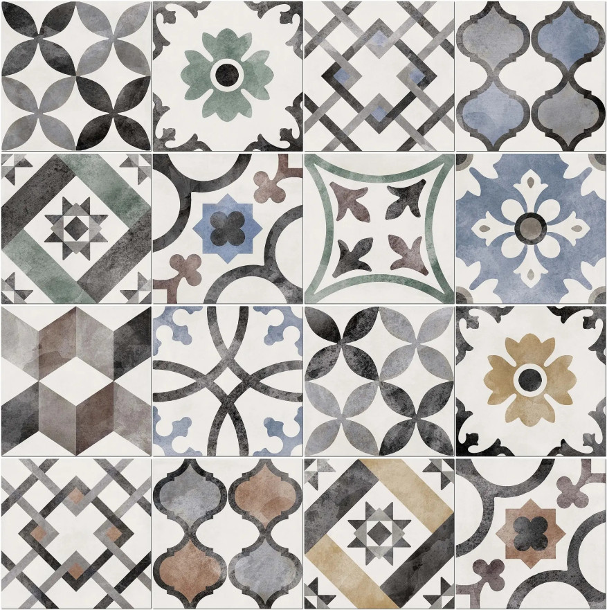 Керамогранит Play Classic mix multicolor PF60003474 (20x20) PF60003474