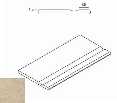 Бортик с выемкой закругленный Sand Bordo Svasato Round 620090000246 (30x60)