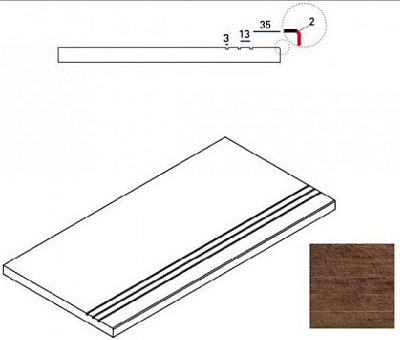 Бортик Pepper Bordo Grip 620090000241 (30x60)