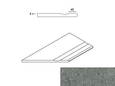 Grey Bordo Svasato Round Sx 620090000587 (30x60)