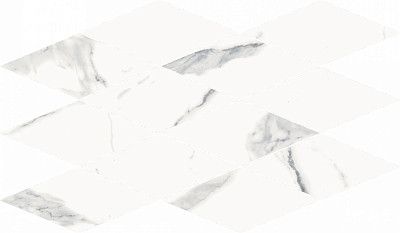 Мозаика Stellaris Statuario White Mosaico Diamond (28x48) (28x48) 620110000202