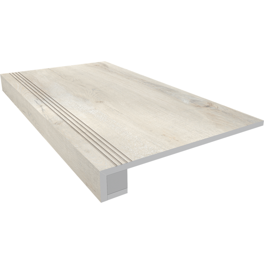 Комплект (Ступень DA01 (33x120) непол. (прямоугол. бортик) с насечками + подступенок (14,5x120) DA 01