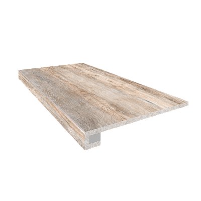 Комплект (Ступень BG00 (33x120) непол. (прямоугол. бортик) без насечек+ подступенок (14,5x120)