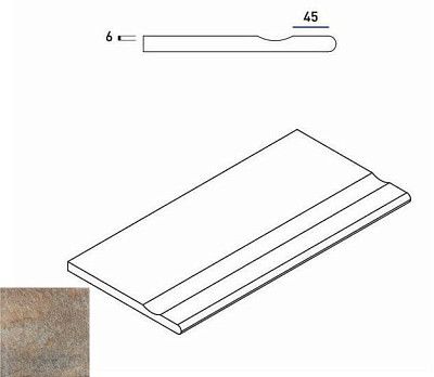 Бортик с выемкой закругленный Emerald Bordo Svasato Round 620090000260 (30x60)