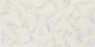 Керамическая плитка 3D Wall Carve Leaf White (40x80) A578