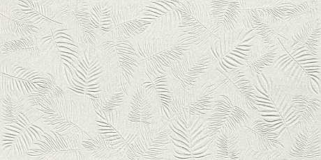 Керамическая плитка 3D Wall Carve Leaf White (40x80) A578