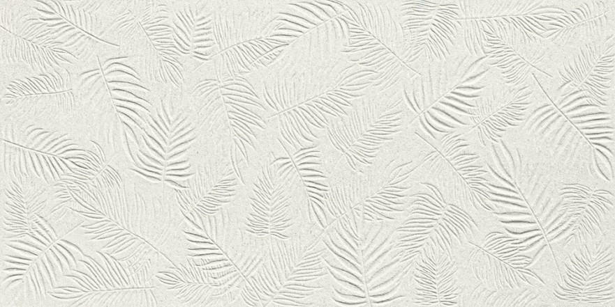 Керамическая плитка 3D Wall Carve Leaf White (40x80) A578 A578