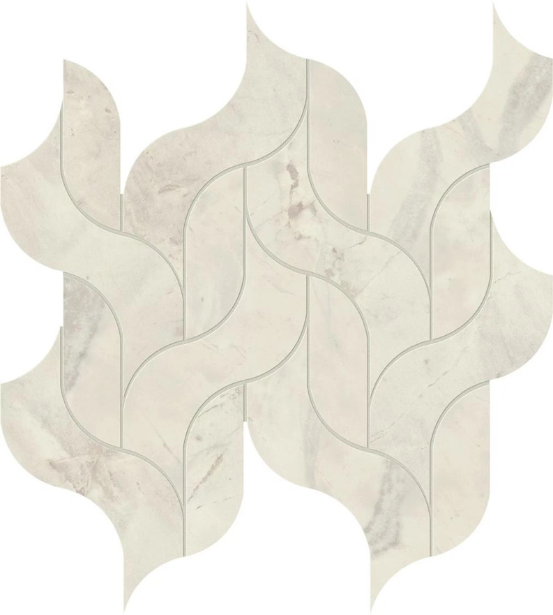 Мозаика Marvel Calacatta Perla Mosaico Waterfall Lappato (30.5x27.7) AF8T AF8T